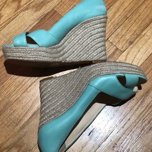New High Blue Wedges